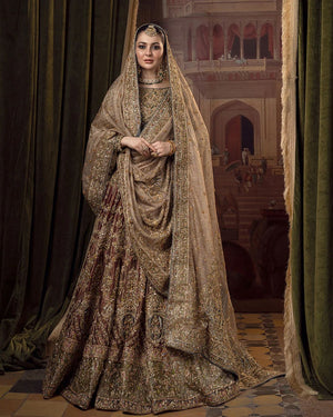 Faiza saqlain golden merino wedding edition