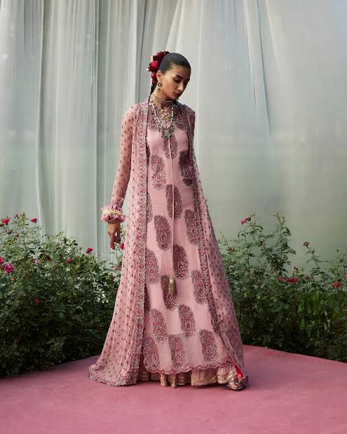 hussain rehar pink dress ORYZA HussainRehar