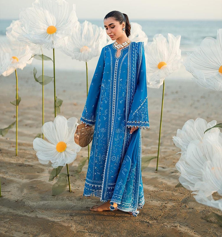 Qalamqar blue lawn