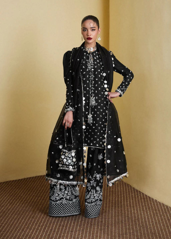 Husssain rehar black kaira wedding edition