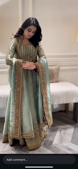 Haris Shakeel mint double shade wedding edition brand haris Shakeel