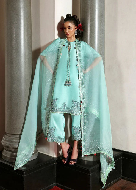 Hussain rehar sea green wedding edition