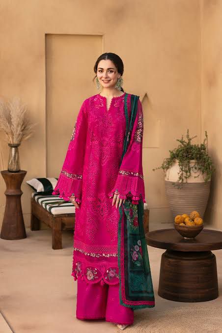 Saira RIZWAN pink lawn 2025