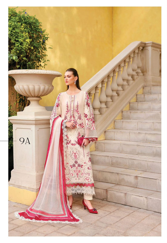 Maria b white pink lawn 2026