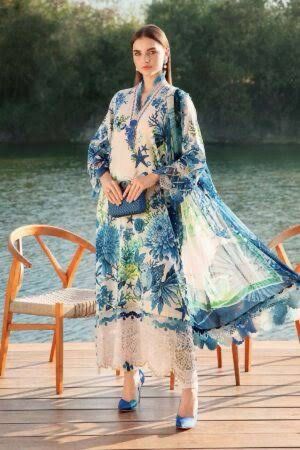 Maria b mprint white sky lawn 2025