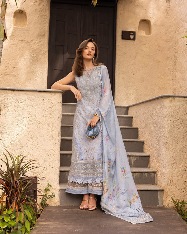 Faiza saqlain grey lawn 2025