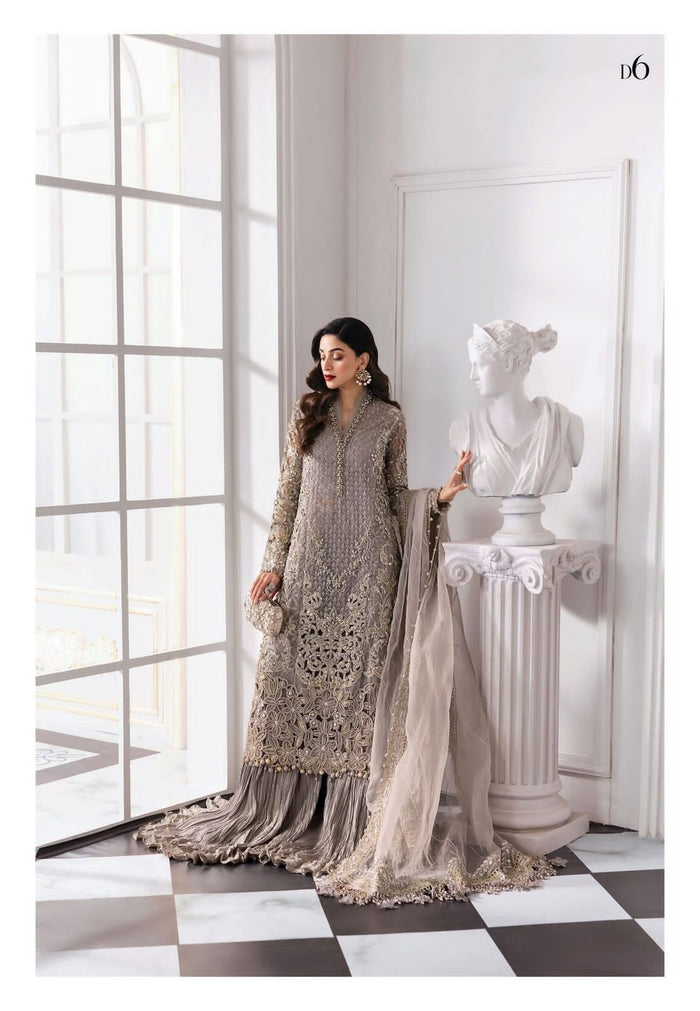 Maria b grey Mbroided  collection 2025