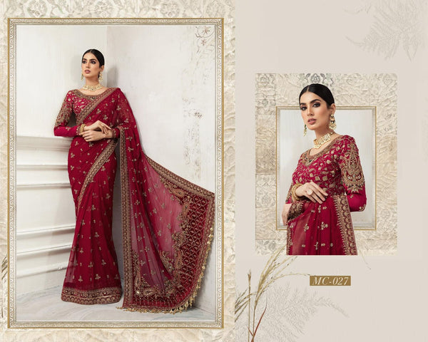 maria b bridal coture saree handmade