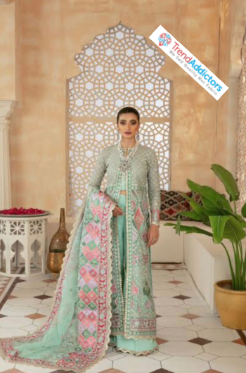 Maryam Hussain sea green wedding edition