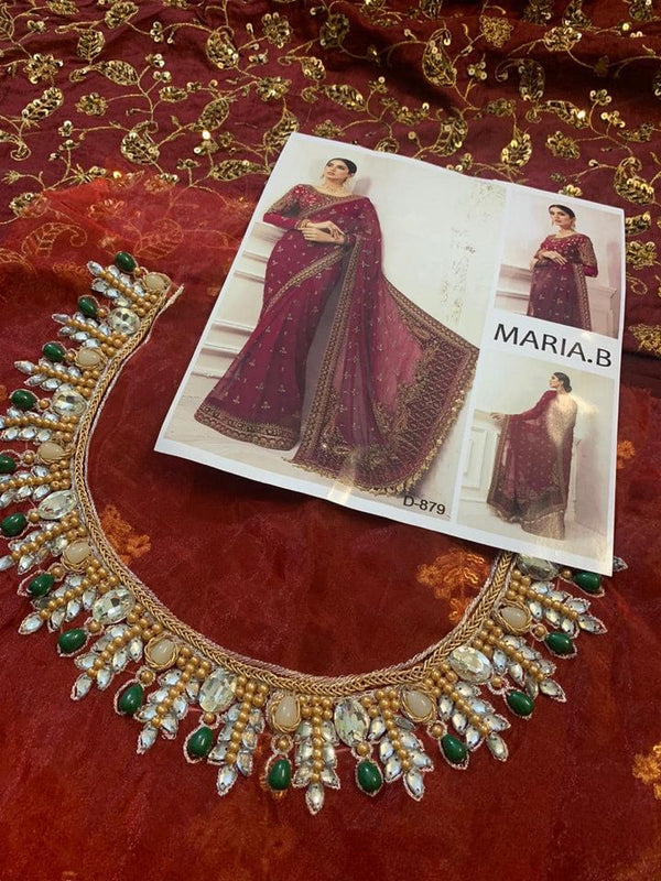 maria b bridal coture saree handmade